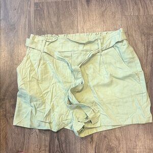 Sonos Women's Light Green High Waist Shorts